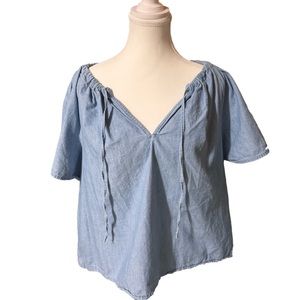 J.Crew Chambray top no size fits like a small medium